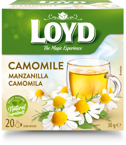 Žolelių arbata LOYD, ramunėlių skonio, 20 x 1,5 g