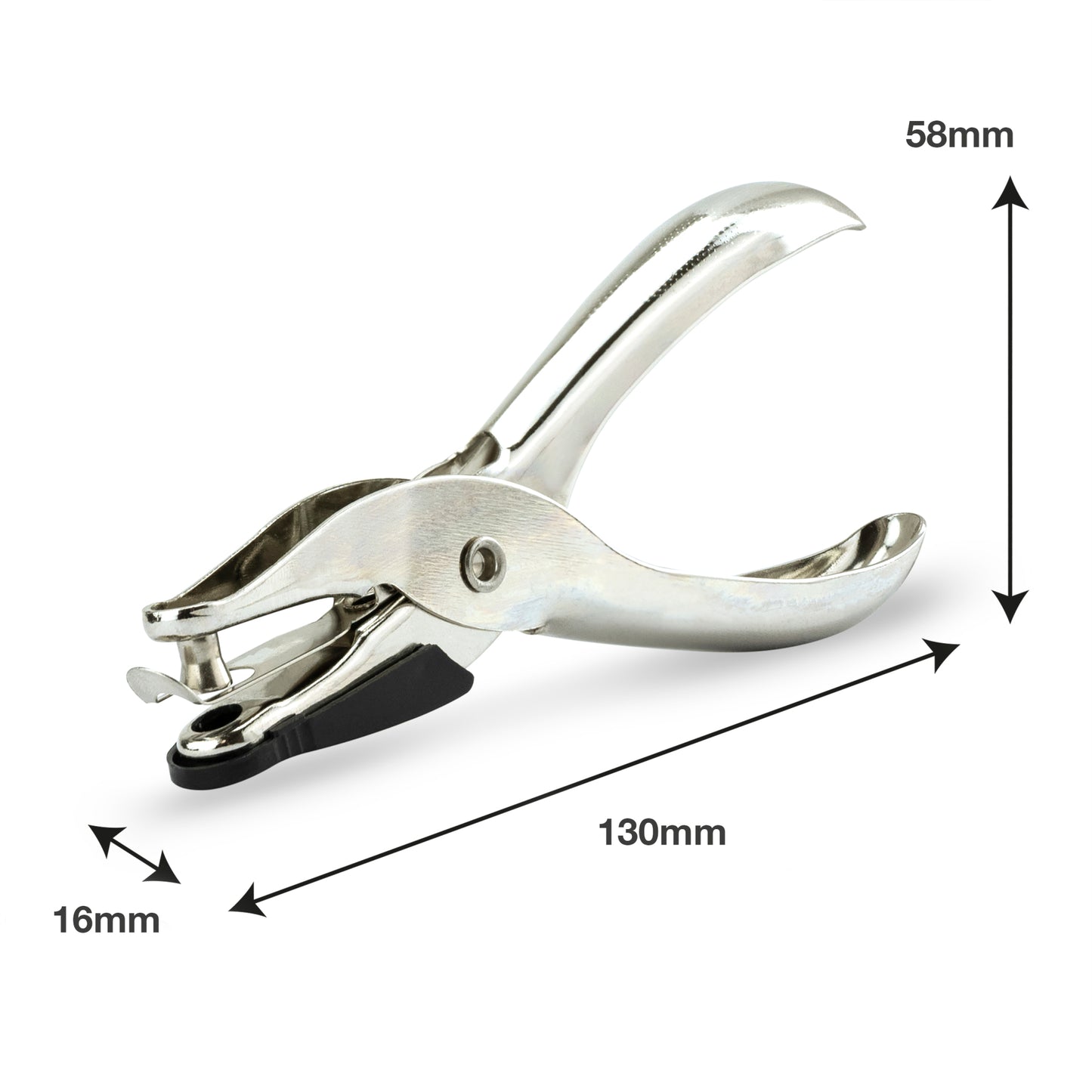 Hole punch RAPESCO, 1 hole, 10 sheets, chrome-plated