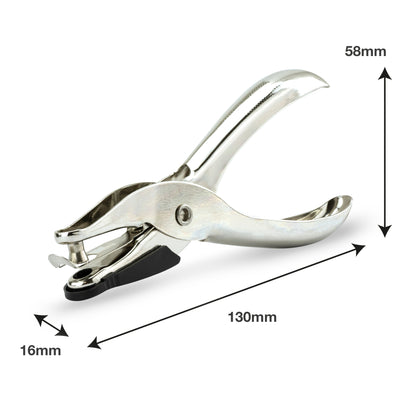 Hole punch RAPESCO, 1 hole, 10 sheets, chrome-plated