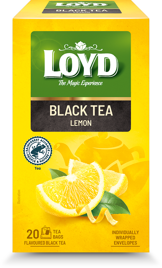 Juodoji arbata LOYD, su citrinų aromatu, 20x1.7g