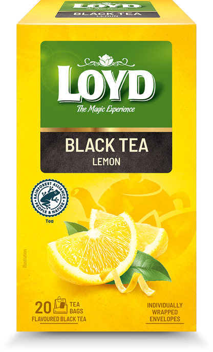 Juodoji arbata LOYD, su citrinų aromatu, 20x1.7g