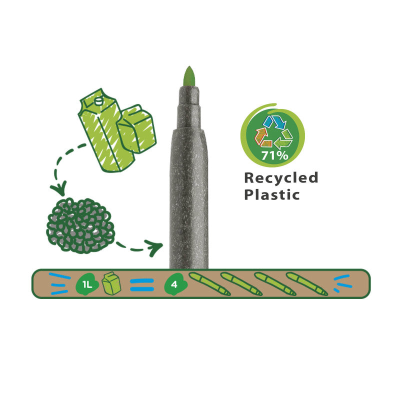 Felt-tip pens CARIOCA JOY ECOFAMILY, 24 pcs.