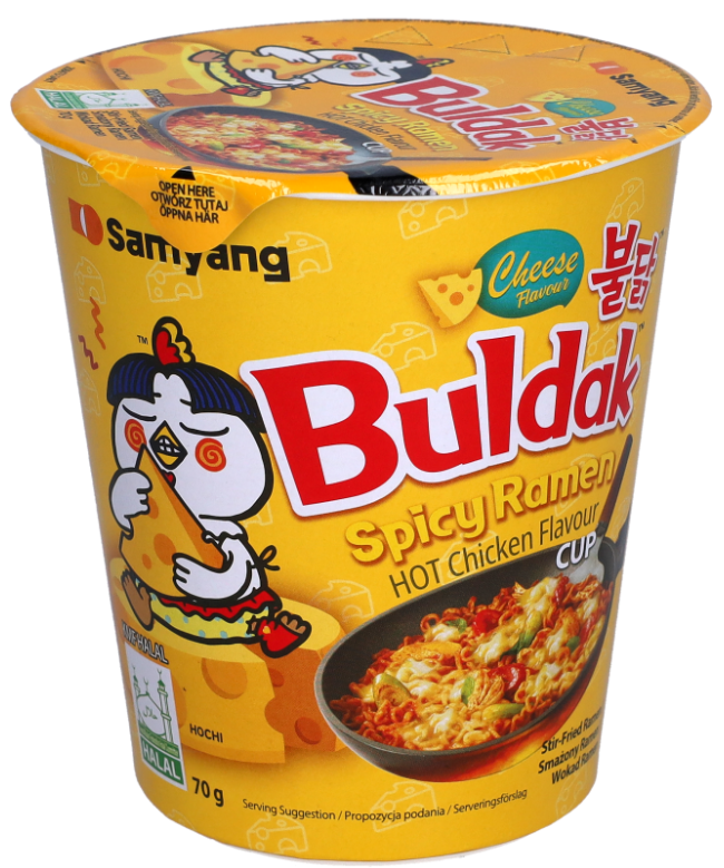 Ramen SAMYANG, Buldak Cheese, in a cup, 70 g