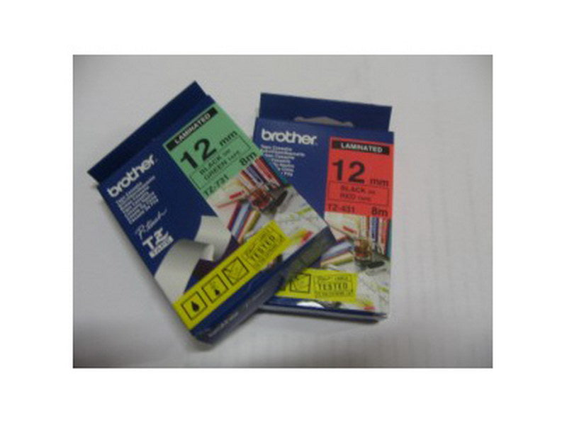 Juostelė BROTHER TZ-B31, 12 mm x 5 m, juodos raidės