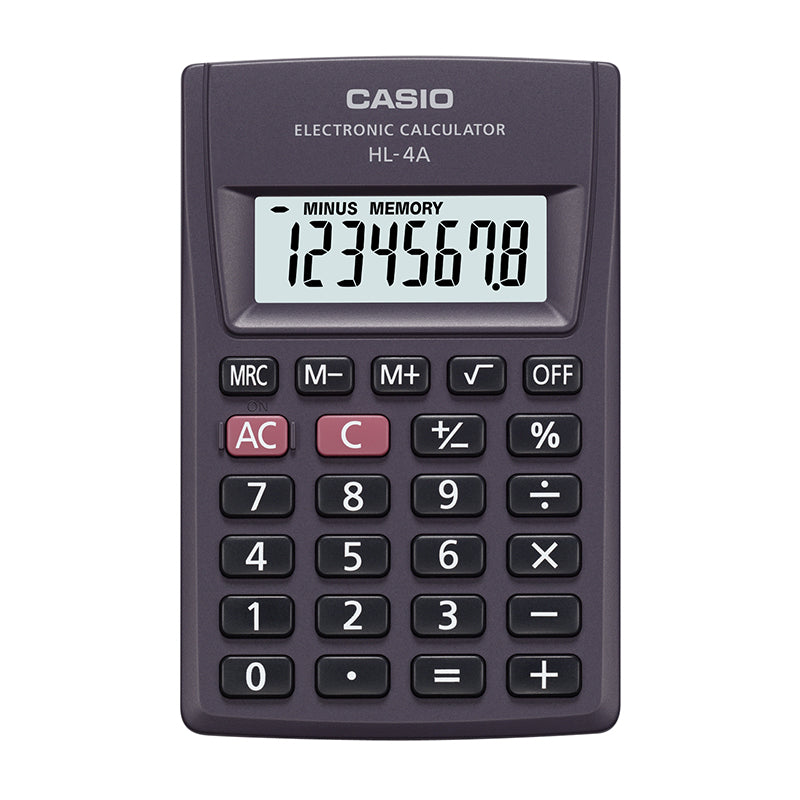Kišeninis skaičiuotuvas CASIO HL-4A, 56 x 87 x 8.6 mm