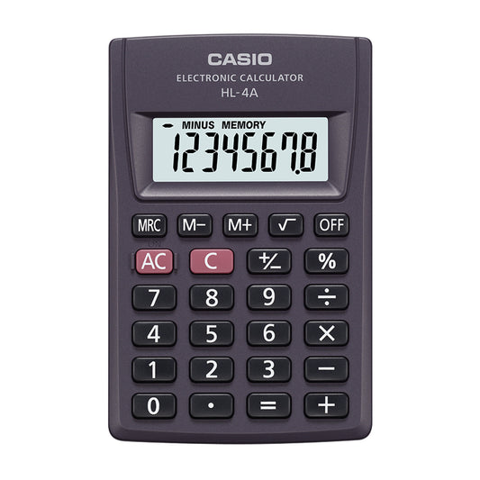 Kišeninis skaičiuotuvas CASIO HL-4A, 56 x 87 x 8.6 mm