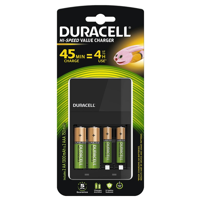 Įkroviklis DURACELL CEF14 (per 45min) +2AA 2AAA