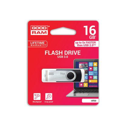 USB 3.0 flash drive GOODRAM UTS3 16GB, black