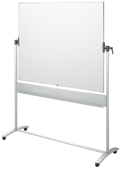 Double-sided flip-up magnetic board NOBO CLASSIC 150x120 cm, mobile stand, white