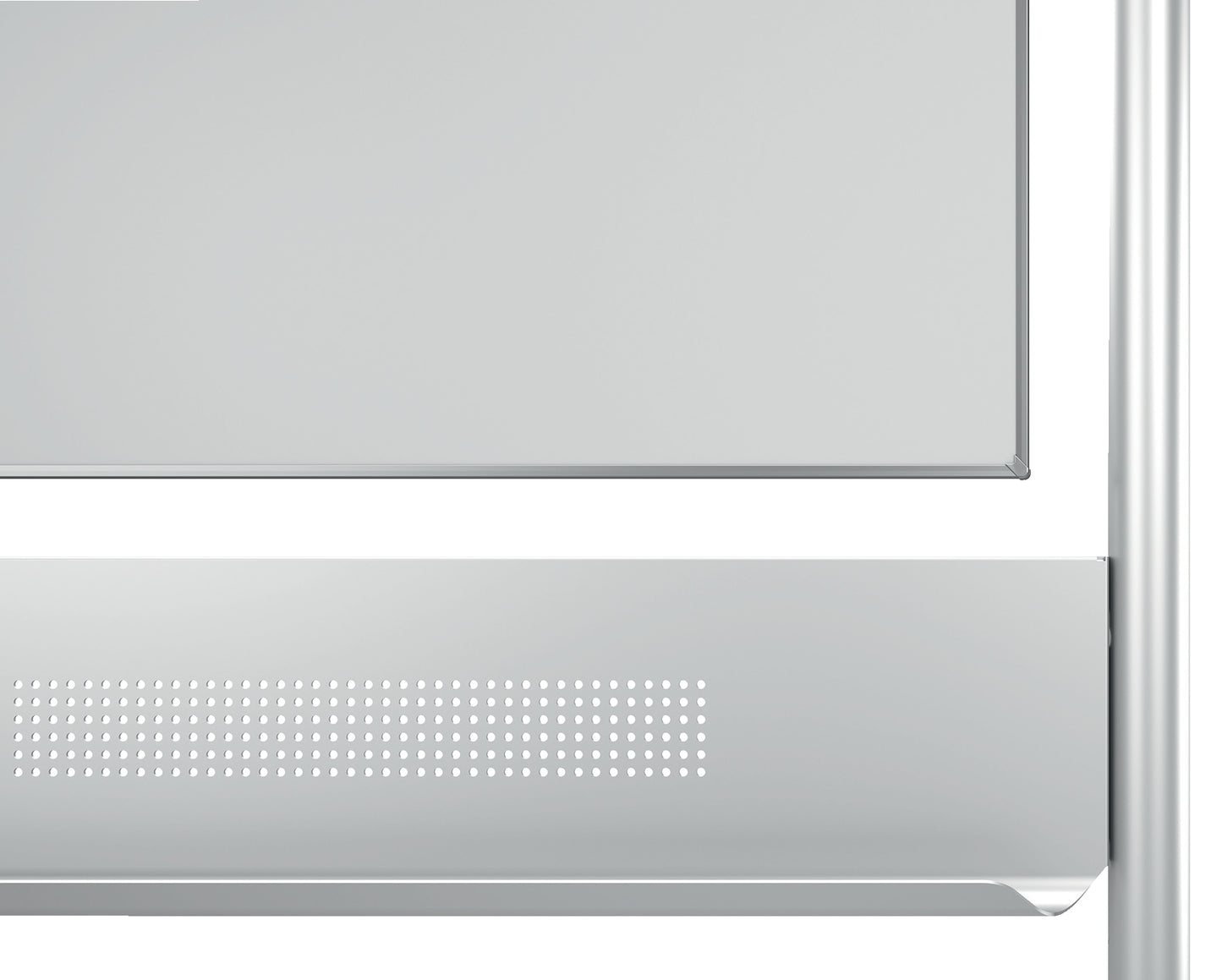 Dvipusė vartoma emaliuota magnetinė lenta NOBO, 90x120 cm, mobilus stovas, balta sp.