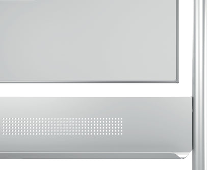 Dvipusė vartoma emaliuota magnetinė lenta NOBO, 90x120 cm, mobilus stovas, balta sp.