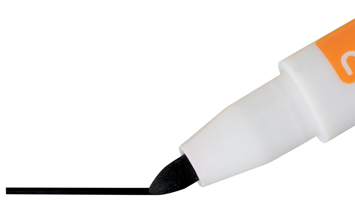 Baltos lentos žymekliai NOBO Mini, su valikliu, 6 vnt., įv. spalvų