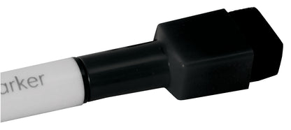 Baltos lentos žymekliai NOBO Mini, su valikliu, 6 vnt., įv. spalvų