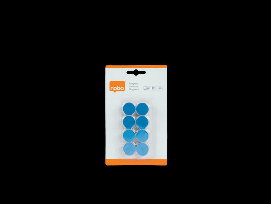 Magnets NOBO, 20 mm, 8 pcs., blue