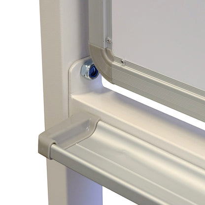 Double-sided flip-top magnetic board MEMOBE BASIC, 120x90 cm, mobile