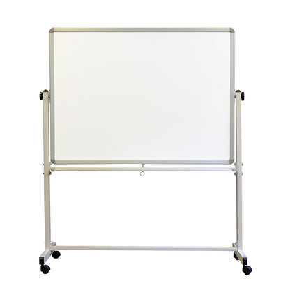 Double-sided flip-top magnetic board MEMOBE BASIC, 120x90 cm, mobile