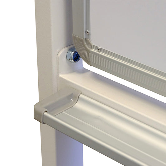 Double-sided flip-top magnetic board MEMOBE BASIC, 200x100 (height with frame 185) cm, mobile