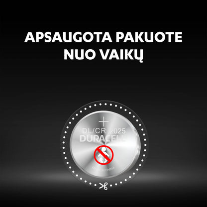 Baterijos DURACELL 2025, 2vnt.