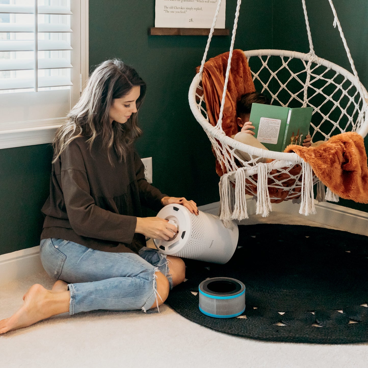 "3-in-1" HEPA filtro būgnas nuo virusų, peršalimo ir alergijų,  Leitz TruSens Z-1000 mažam oro valytuvui