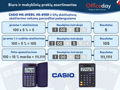 Mokslinis skaičiuotuvas CASIO FX-82Solar II, 19 x 70 x 121 mm