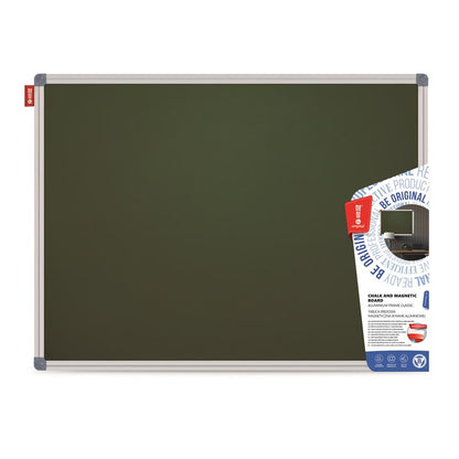 Magnetic chalkboard MEMOBE 200x100 cm, aluminum frame, green