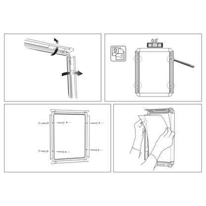 Informacinis rėmelis Nobo A3, atlekiamais kraštais, aliuminio rėmas