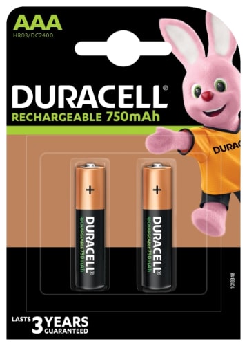Įkraunamos baterijos DURACELL AAA 750 mAh, 2 vnt