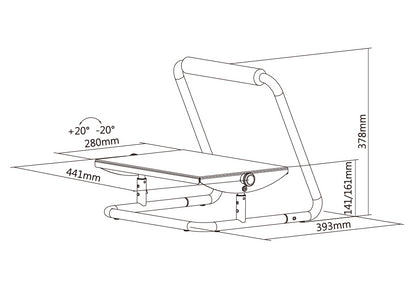 Kojų atrama SUN-FLEX®Relax, juoda