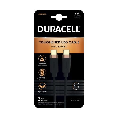 Cable DURACELL 1m USB-C to USB-C, 1 pc.