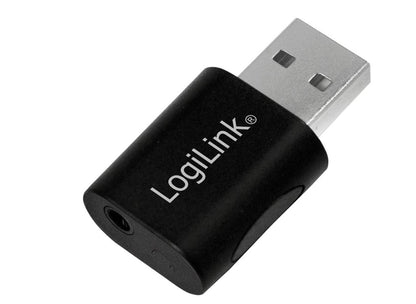 Logilink UA0299 USB 2.0 adapter, audio, USB-A/M to 3.5 mm 4-pin/F, black