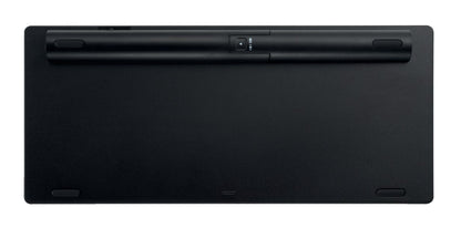 Belaidė kompaktiška Kensington klaviatūra su dvigubu ryšiu, juoda