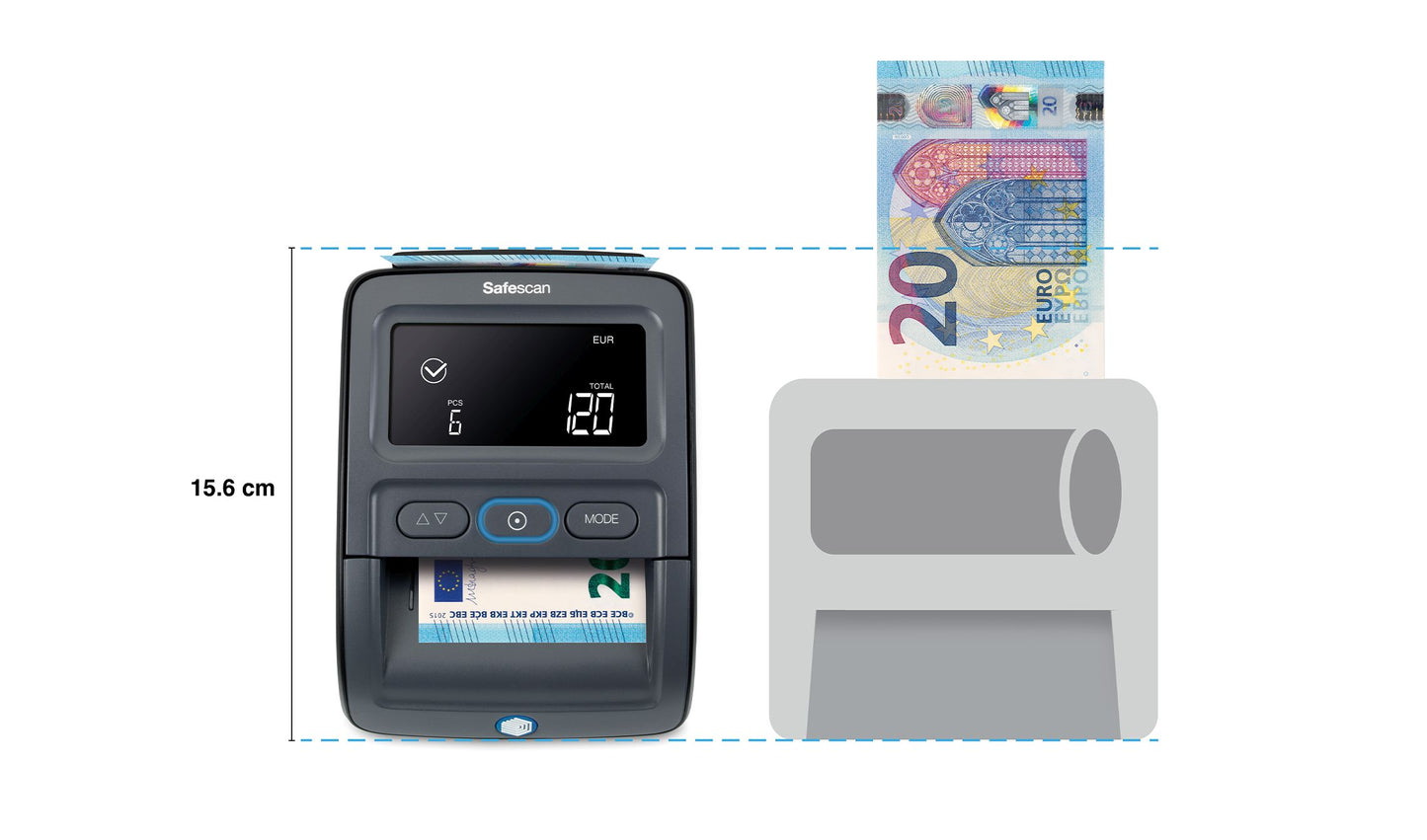 Pinigų tikrinimo aparatas Safescan 155-S G2 complete