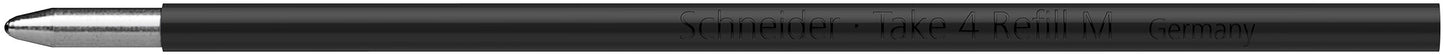 Ballpoint pen SCHNEIDER Take 4, dark blue barrel, 4 colors