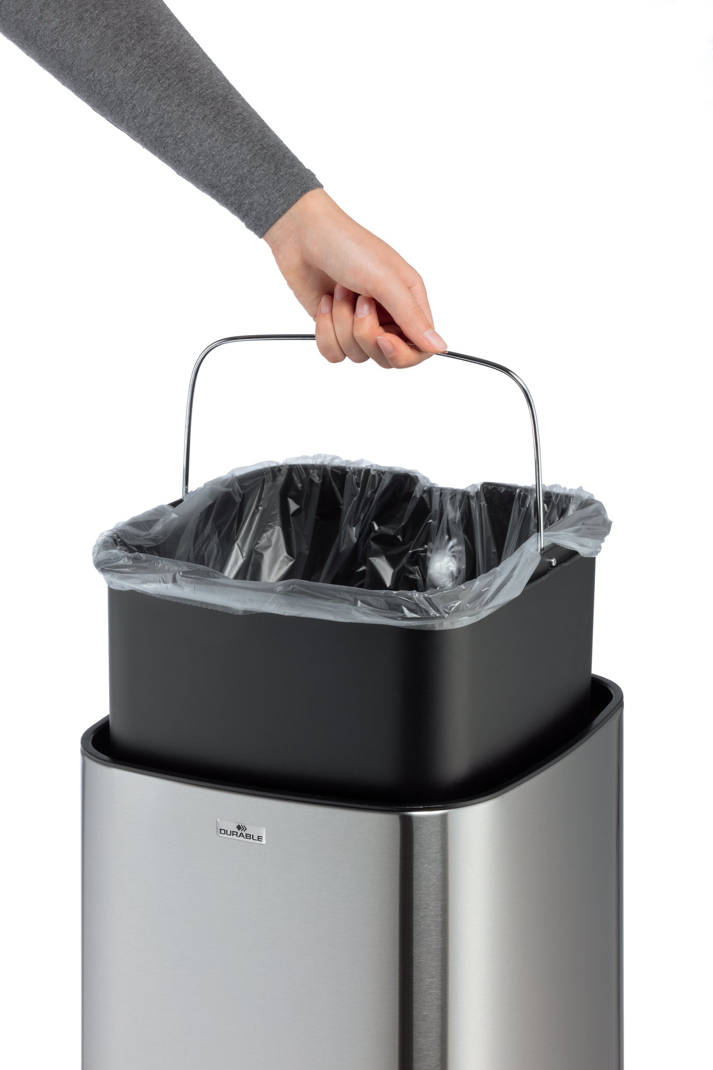 Sensorinė šiukšlių dėžė NO TOUCH 35L, sidabrinė sp.