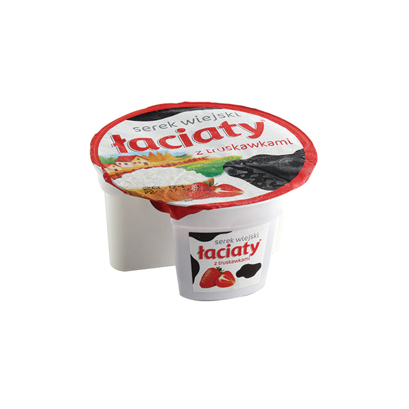 Grūdėta varškė su braškėmis, 150 g