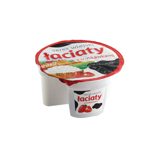 Grained cottage cheese with strawberries, 150 g