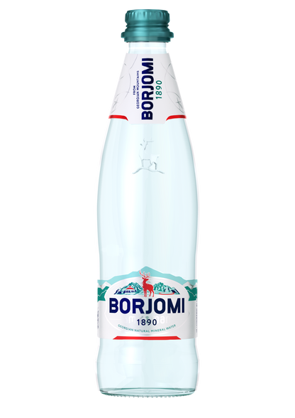 Mineral water BORJOMI 0.5 L, glass bottle D