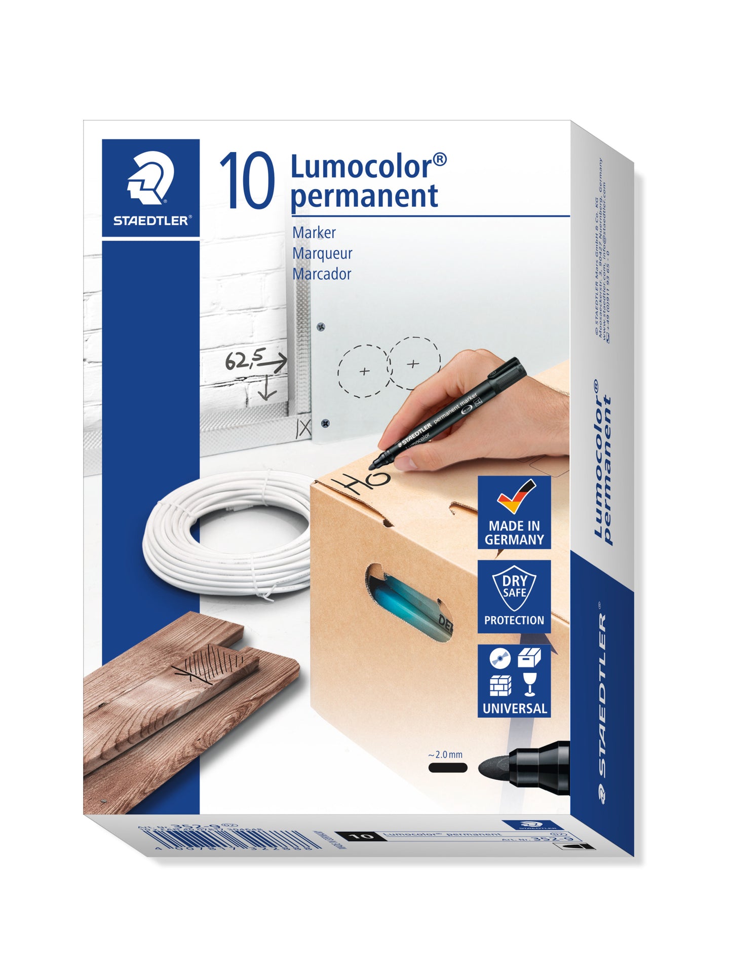 Permanentinis žymeklis STAEDTLER LUMOCOLOR 352, JUODA