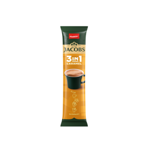 Kavos gėrimas JACOBS 3in1 Caramel, dėžutė,112g