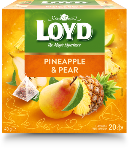 Vaisinė arbata LOYD, ananasų ir kriaušių skonio, 20 x 2g