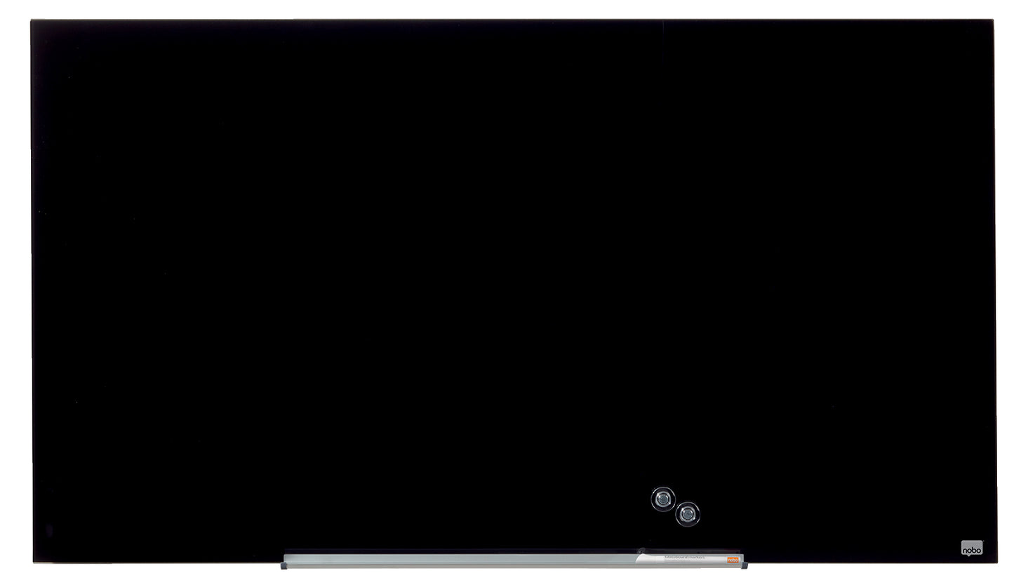 Glass magnetic board NOBO Impression Pro, widescreen 57, 126x71cm, black