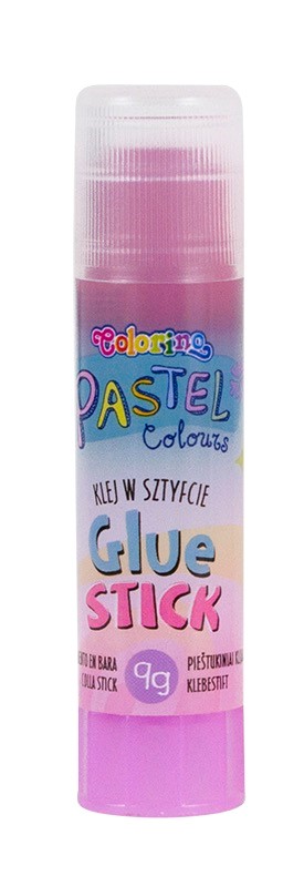 Glue stick COLORINO Pastel 9g, transparent, pastel colors