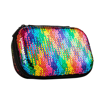Pencil case ZIPIT Glitter Sequins, multi-colored