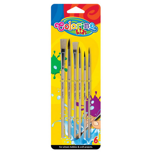 COLORINO brushes, 6 pcs.