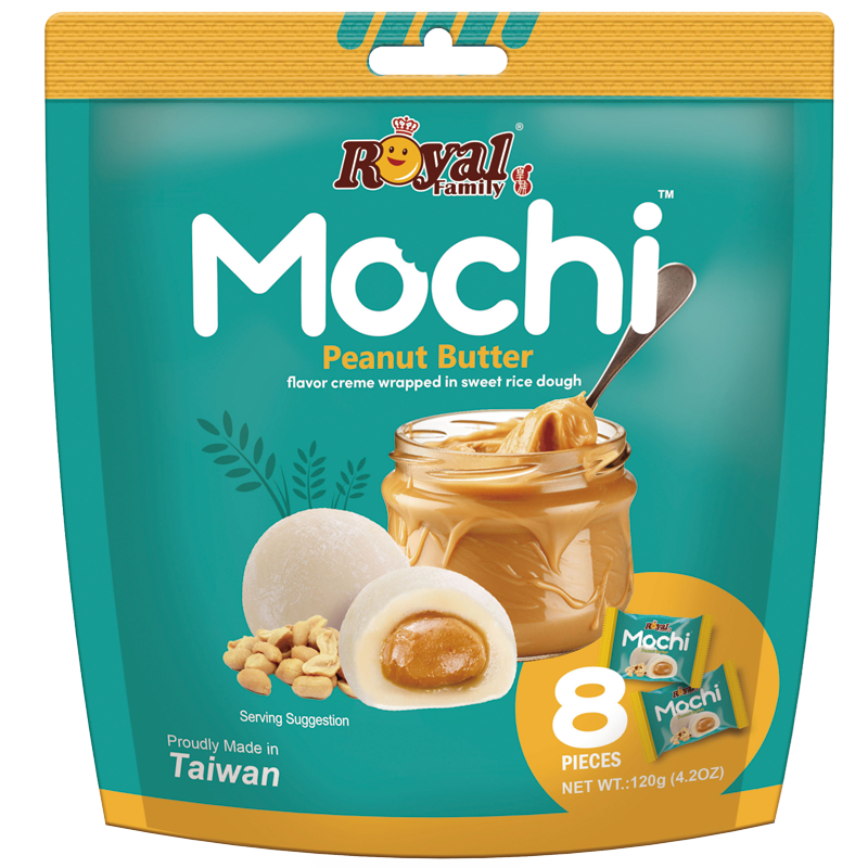 Mochi ROYAL FAMILY, peanut butter flavor, 120 g