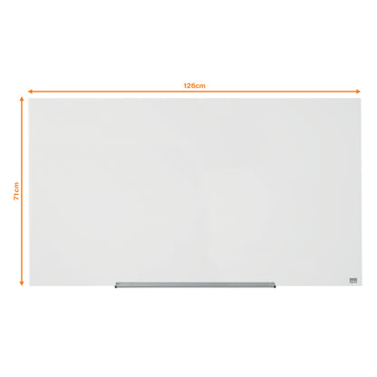 Stiklinė baltoji magnetinė lenta Nobo Impression Pro, plačiaekranė 57, 126x71 cm