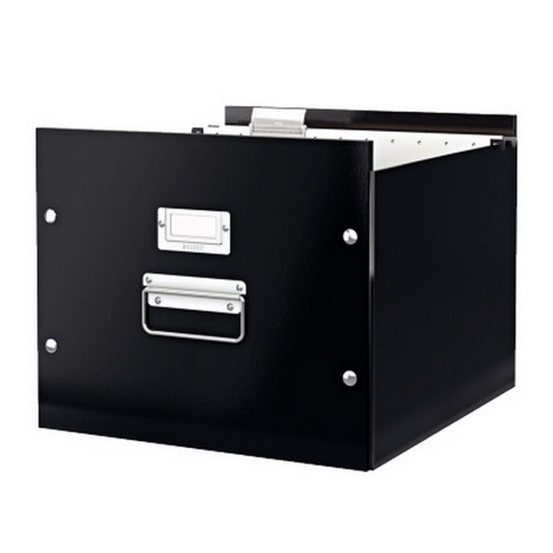LEITZ filing box, stackable, for index cards, 285 x 357 x 367 mm, black