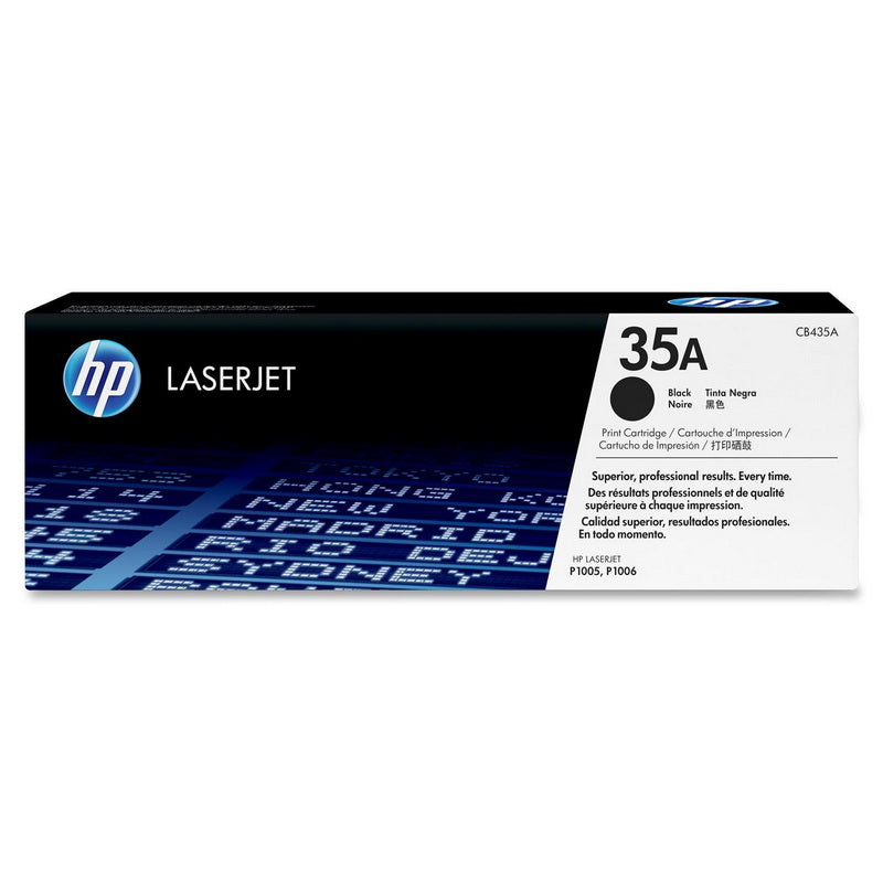 HP No. 35A (CB435A), black cartridge for laser printers, 1500 pages.