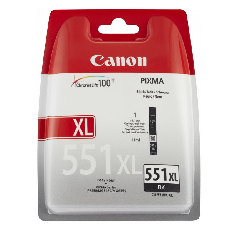 Rašalo kasetė Canon CLI-551XL/6443B001, Juoda