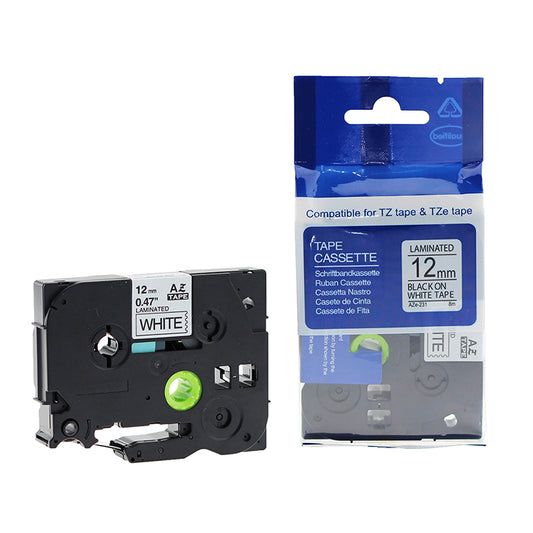 Pakaitalas Juostelė Brother TZ-231,12mm x 8m, juoda ant baltos